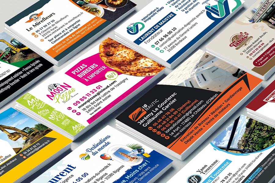 Graphisme illustrateur infographiste infographie mise en page Bordeaux Gironde Aquitaine - Processus Marketing - mockup-business-cards